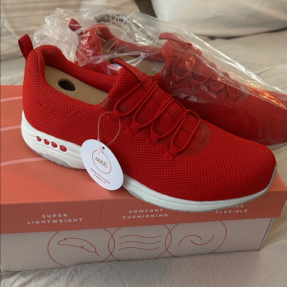 Easy Spirit Dark Red Sneakers